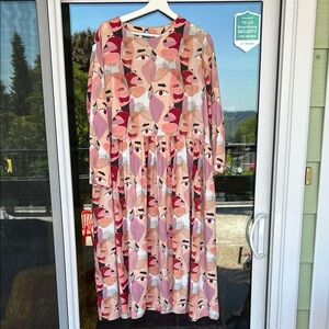 Cool Handmade dress with face print fabric